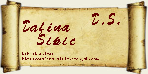 Dafina Šipić vizit kartica